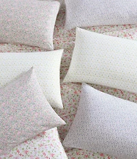 Laura Ashley 200-Thread Count Norella Pink Cotton Percale Sheet Sheet