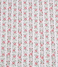 Laura Ashley 300-Thread Count Marta Floral Stripe Cotton Sateen Sheet Set