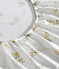Laura Ashley 300-Thread Count Petite Rose Cotton Sateen Sheet Set