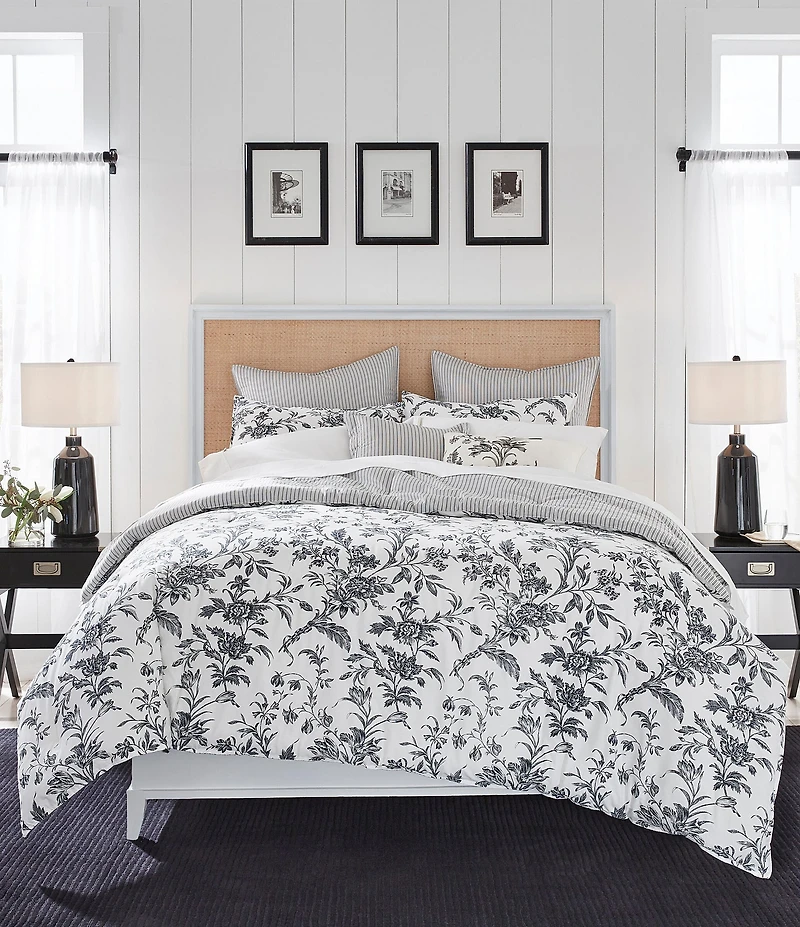 Laura Ashley Amberley Floral Toile Comforter Bonus Set
