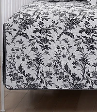Laura Ashley Amberley Daybed Floral Toile Print Quilt & Sham Set