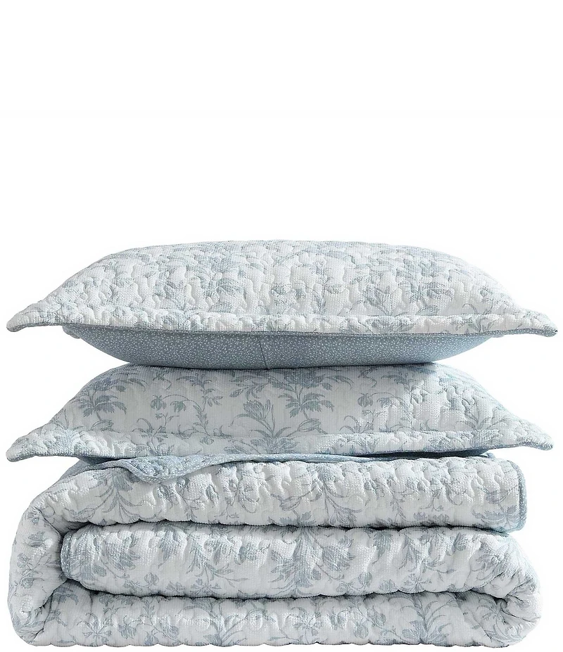 Laura Ashley Amberly Seersucker Reversible Quilt Mini Set