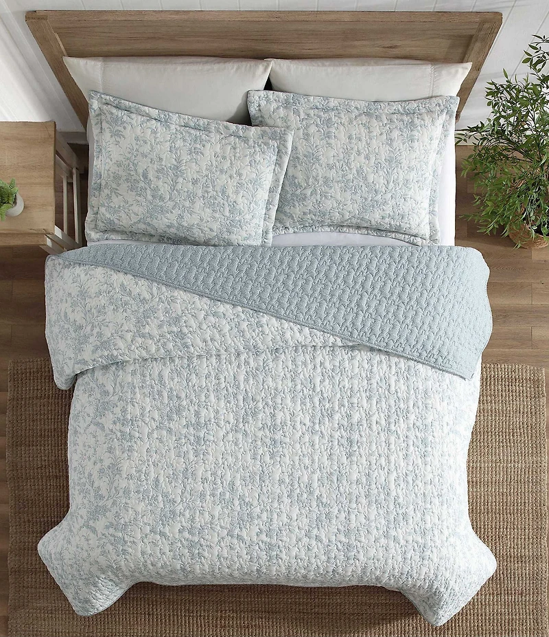 Laura Ashley Amberly Seersucker Reversible Quilt Mini Set