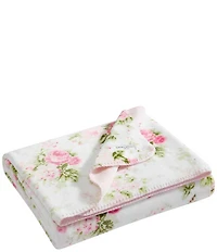 Laura Ashley Ashfield Printed Plush Reversible Throw Blanket