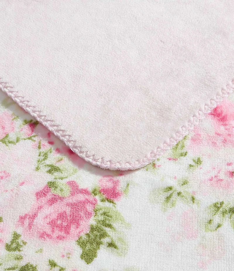 Laura Ashley Ashfield Printed Plush Reversible Throw Blanket