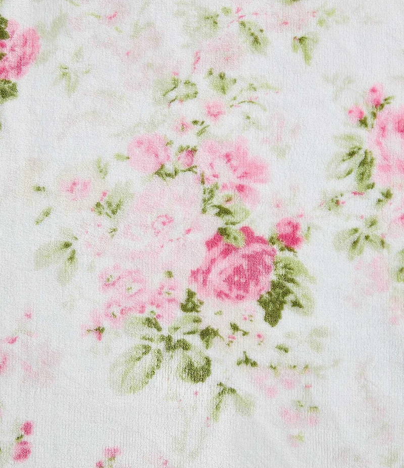 Laura Ashley Ashfield Printed Plush Reversible Throw Blanket