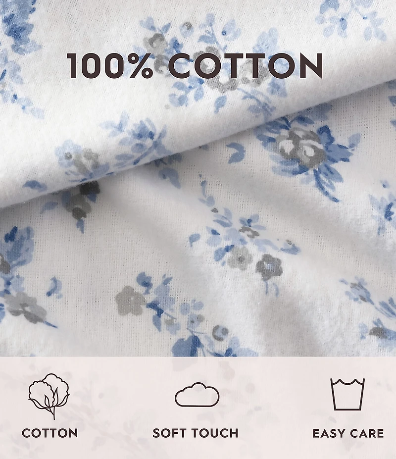 Laura Ashley Audrey Cotton Flannel Sheet Set