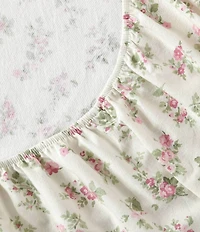 Laura Ashley Audrey Pink Floral Cotton Flannel Sheet Set