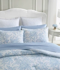 Laura Ashley Bedford Floral Printed Reversible Comforter Mini Set