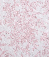 Laura Ashley Bedford Pink Floral Cotton Reversible Quilt Mini Set