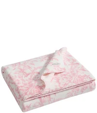 Laura Ashley Bedford Printed Plush Reversible Throw Blanket