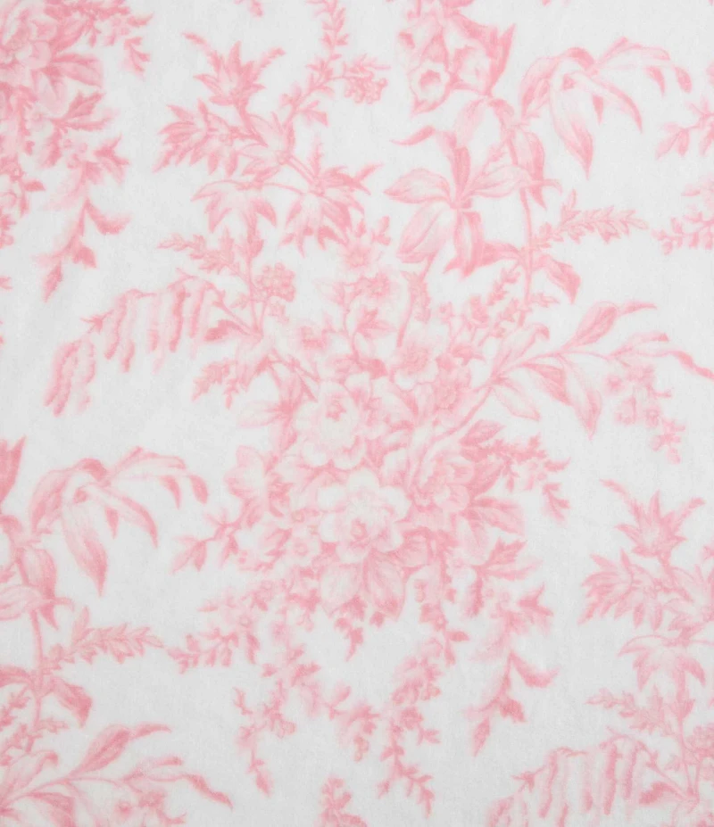 Laura Ashley Bedford Printed Plush Reversible Throw Blanket