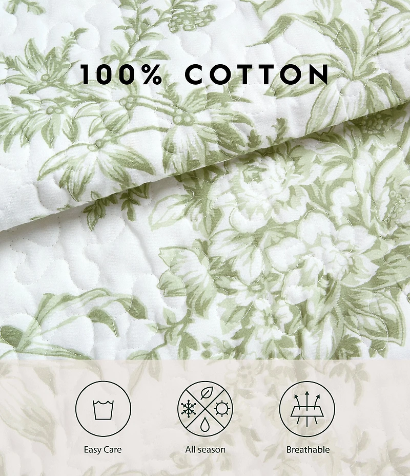 Laura Ashley Bedford Sage Reversible Quilt Mini Set