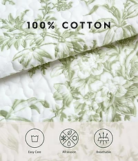 Laura Ashley Bedford Sage Reversible Quilt Mini Set