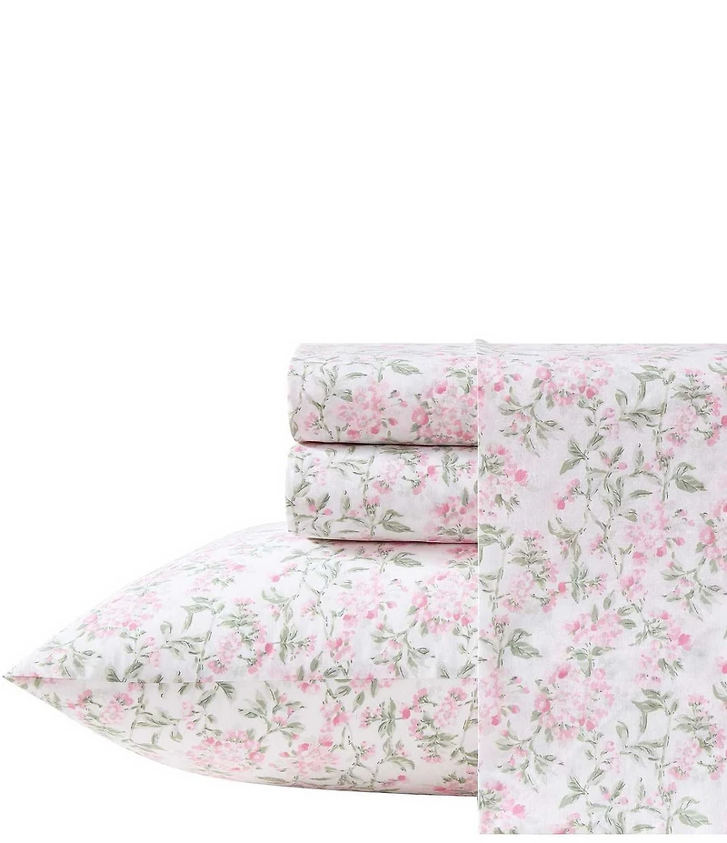 Laura Ashley Blossom Bliss Floral Cotton Percale Sheet Set