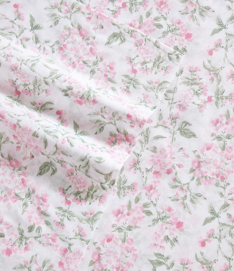 Laura Ashley Blossom Bliss Floral Cotton Percale Sheet Set