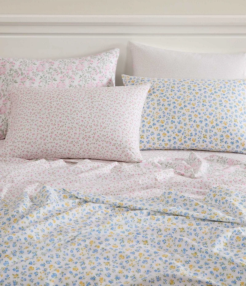 Laura Ashley Blossom Bliss Floral Cotton Percale Sheet Set