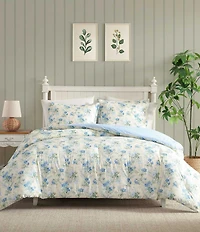 Laura Ashley Blossom Dance Cotton Reversible Comforter Mini Set