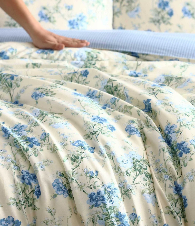Laura Ashley Blossom Dance Cotton Reversible Comforter Mini Set