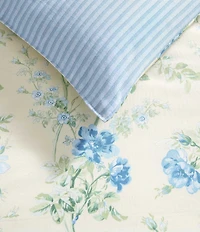 Laura Ashley Blossom Dance Cotton Reversible Comforter Mini Set
