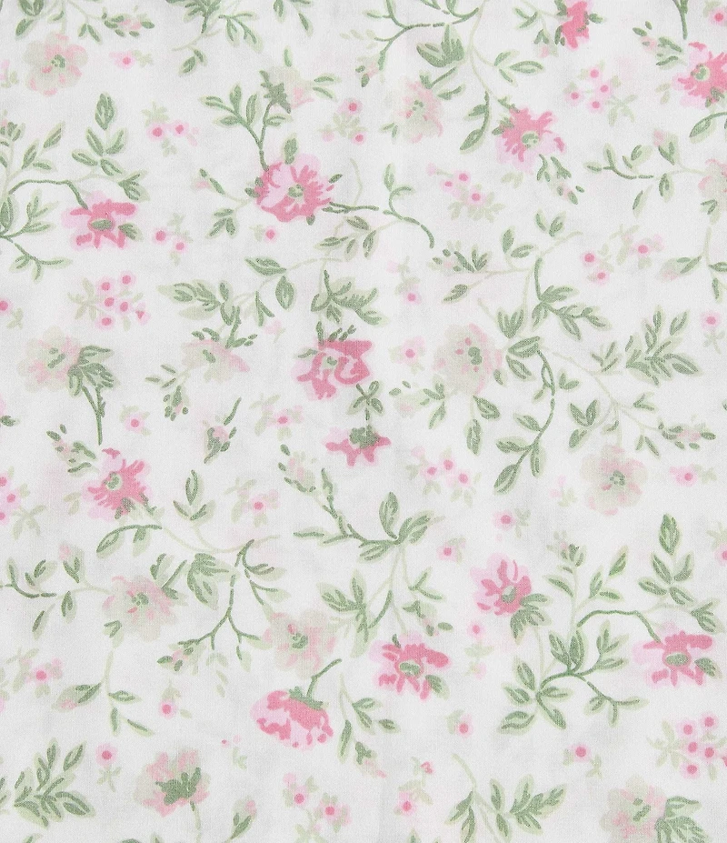Laura Ashley Bonnie Pink Floral Cotton Percale Sheet Set