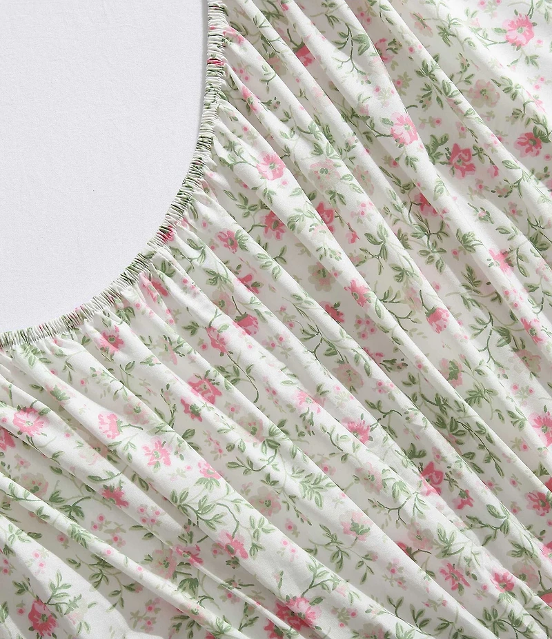 Laura Ashley Bonnie Pink Floral Cotton Percale Sheet Set