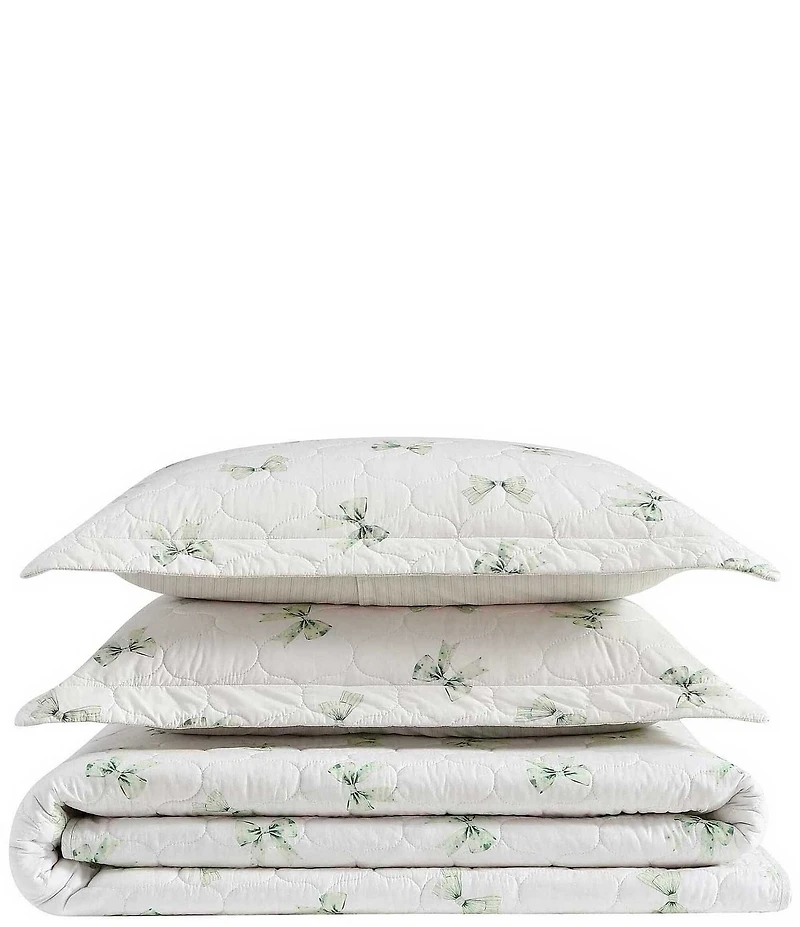 Laura Ashley Bouncy Bows Cotton Reversible Quilt Mini Set