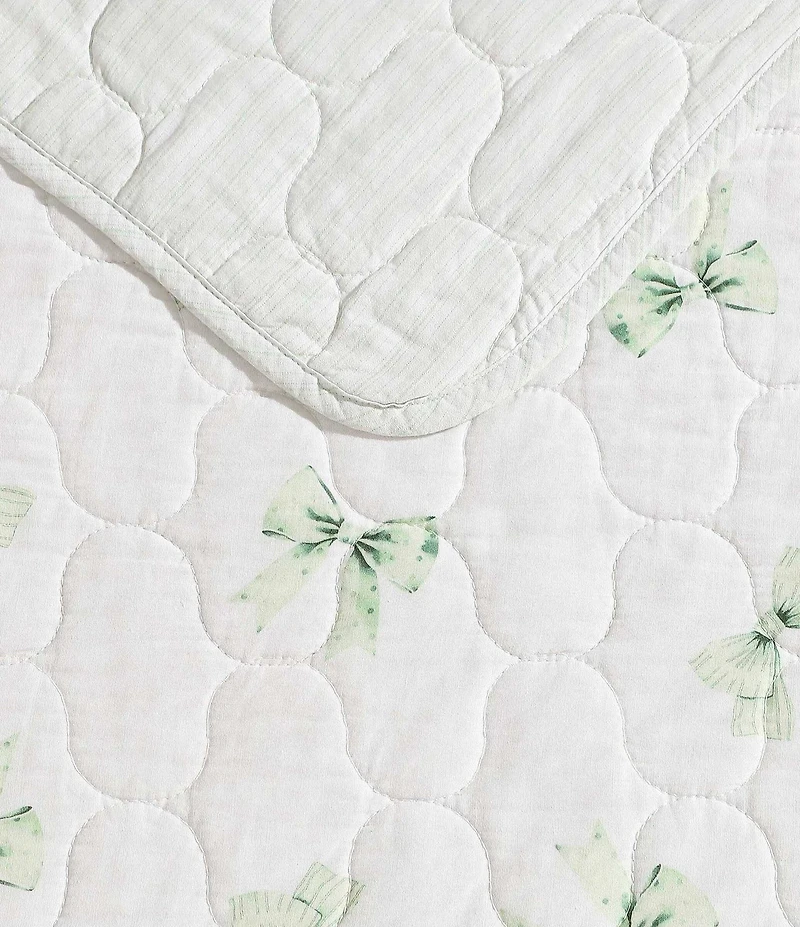 Laura Ashley Bouncy Bows Cotton Reversible Quilt Mini Set