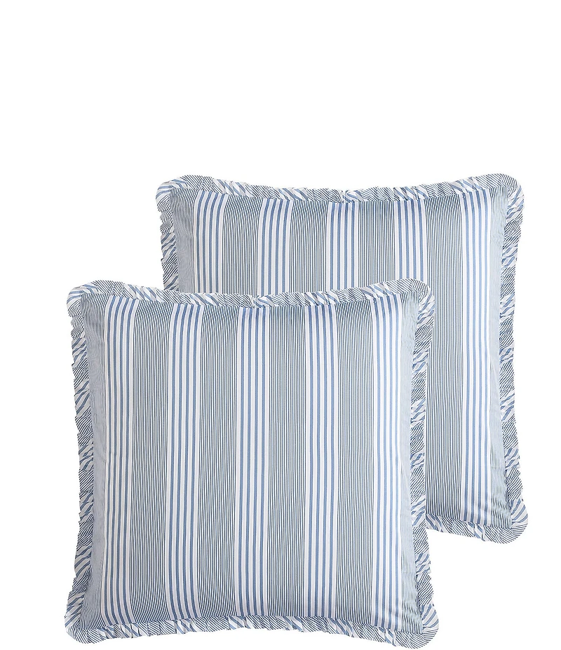 Laura Ashley Branch Toile Blue 7-Piece Reversible Comforter Bonus Set