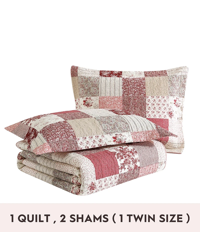 Laura Ashley Celina Patchwork Cotton Reversible Quilt Mini Set