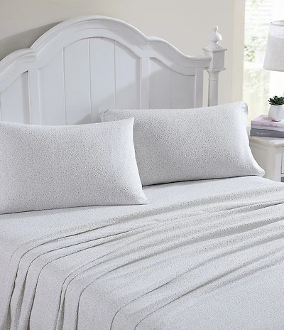 Laura Ashley Chelsie Vine Grey Cotton Flannel Sheet Set