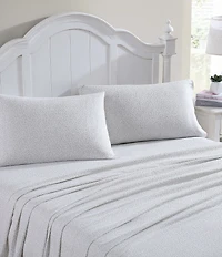 Laura Ashley Chelsie Vine Grey Cotton Flannel Sheet Set