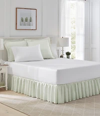 Laura Ashley Classics Ticking Stripe Green European Sham Pair