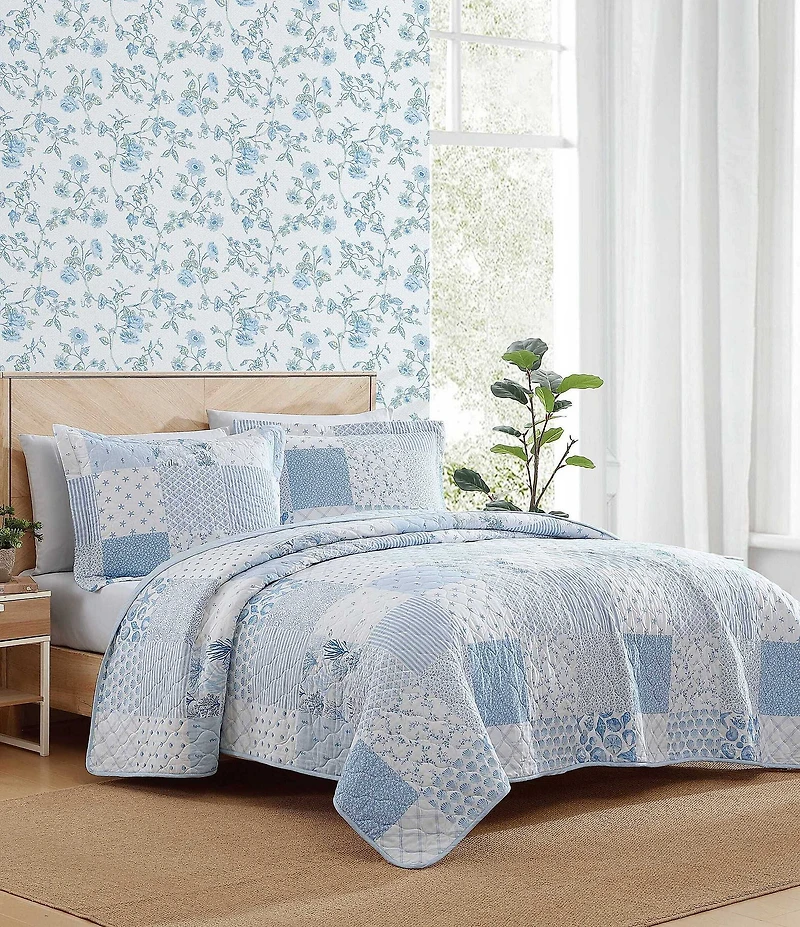Laura Ashley Colleens Coastal Patchwork Mini Quilt Set