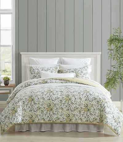 Laura Ashley Country Meadow Floral Print Comforter Mini Set