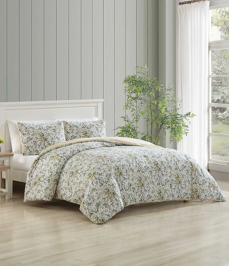 Laura Ashley Country Meadow Floral Print Comforter Mini Set