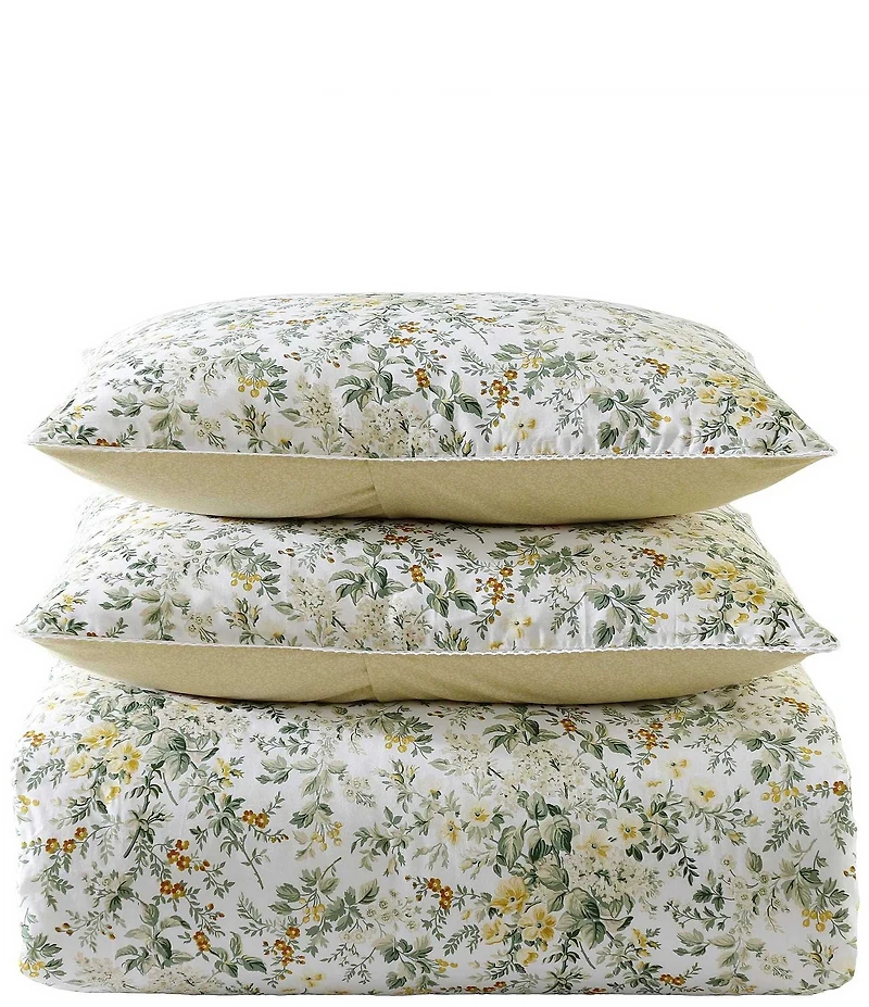 Laura Ashley Country Meadow Floral Print Comforter Mini Set