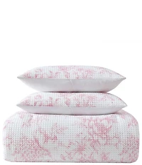 Laura Ashley Delphine Floral Waffle Mini Comforter Set