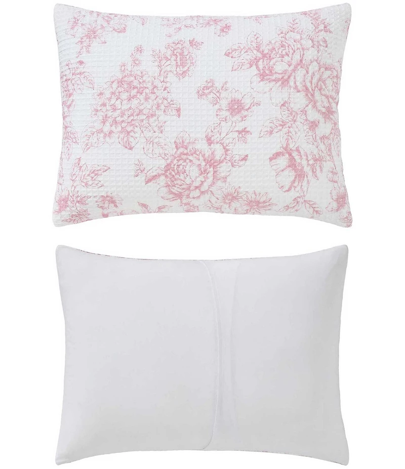 Laura Ashley Delphine Floral Waffle Mini Comforter Set