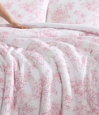 Laura Ashley Delphine Floral Waffle Mini Comforter Set