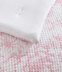Laura Ashley Delphine Floral Waffle Mini Comforter Set