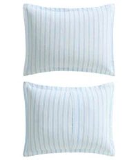 Laura Ashley Dilly Dally Stripe Reversible Cotton Comforter Mini Set