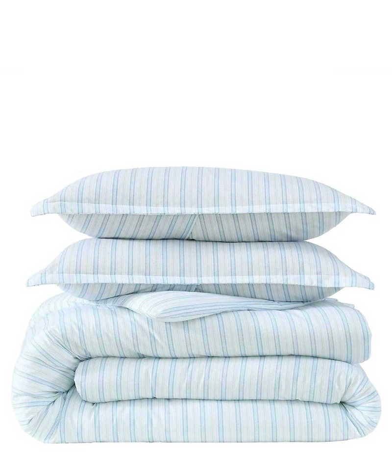 Laura Ashley Dilly Dally Stripe Reversible Cotton Comforter Mini Set