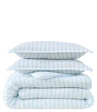 Laura Ashley Dilly Dally Stripe Reversible Cotton Comforter Mini Set