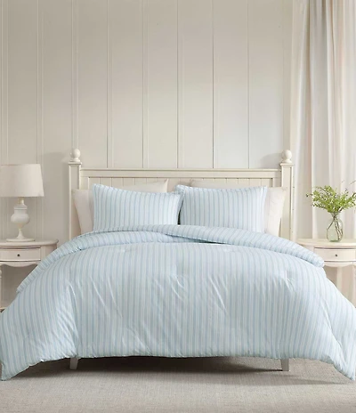 Laura Ashley Dilly Dally Stripe Cotton Comforter Mini Set