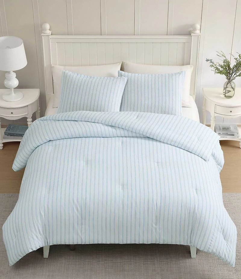Laura Ashley Dilly Dally Stripe Cotton Comforter Mini Set