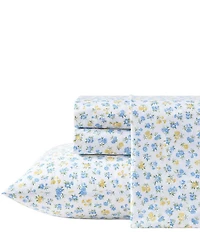 Laura Ashley Ditsy Floral Doodle Cotton Percale Sheet Set
