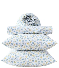 Laura Ashley Ditsy Floral Doodle Cotton Percale Sheet Set