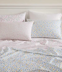 Laura Ashley Ditsy Floral Doodle Cotton Percale Sheet Set