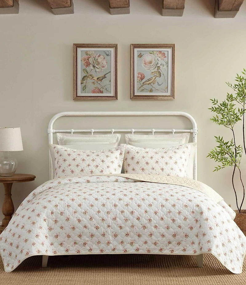 Laura Ashley Dorrie Cotton Reversible Quilt Mini Set